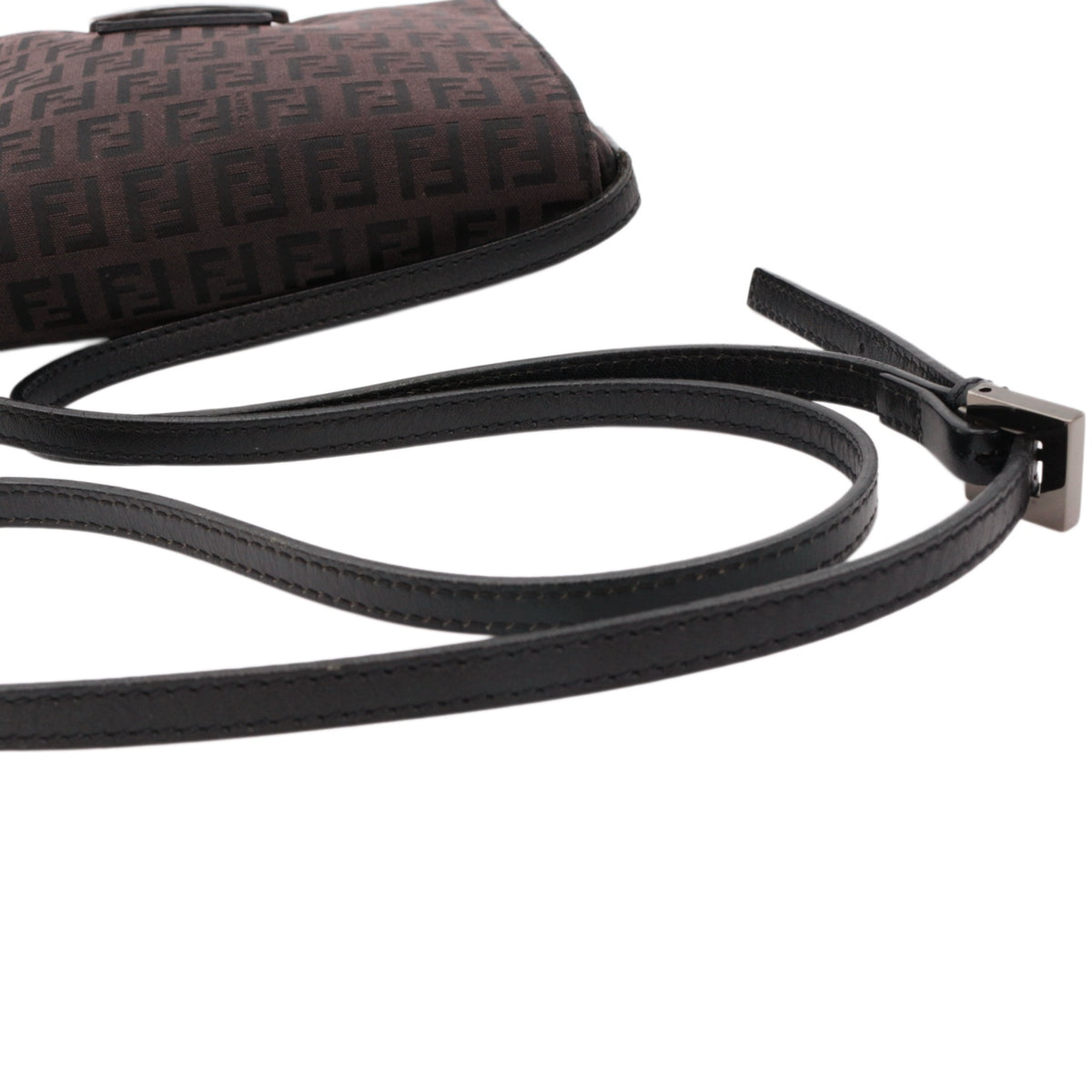 FENDI Brown Zucca FF Monogram Canvas Flap Crossbody Bag [Used]