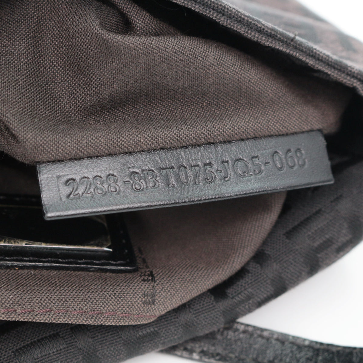 FENDI Brown Zucca FF Monogram Canvas Flap Crossbody Bag [Used]
