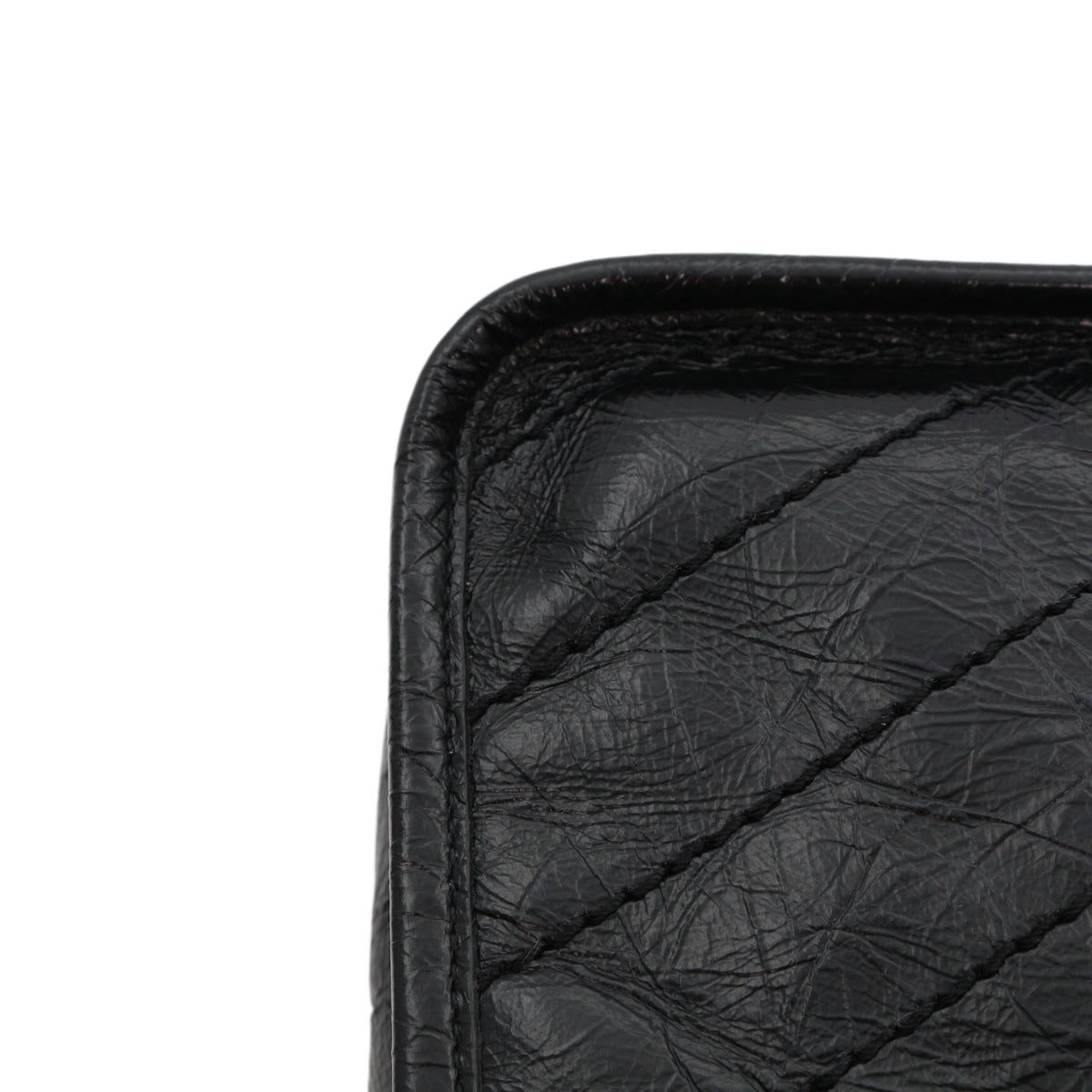 SAINT LAURENT Black Crinkled Calfskin Medium Niki Chain Shoulder Bag [Used]
