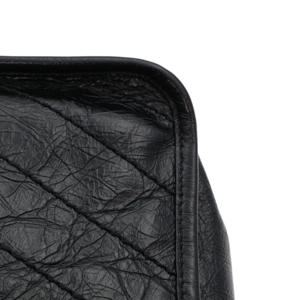 SAINT LAURENT Black Crinkled Calfskin Medium Niki Chain Shoulder Bag [Used]
