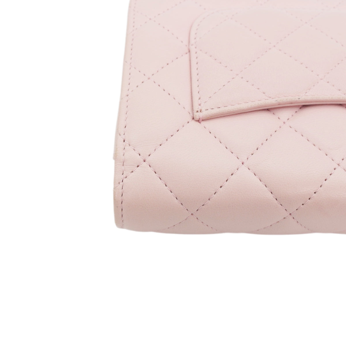 CHANEL Sakura Pink Lambskin Leather Classic Quilted Wallet on Chain (WOC) [Used]