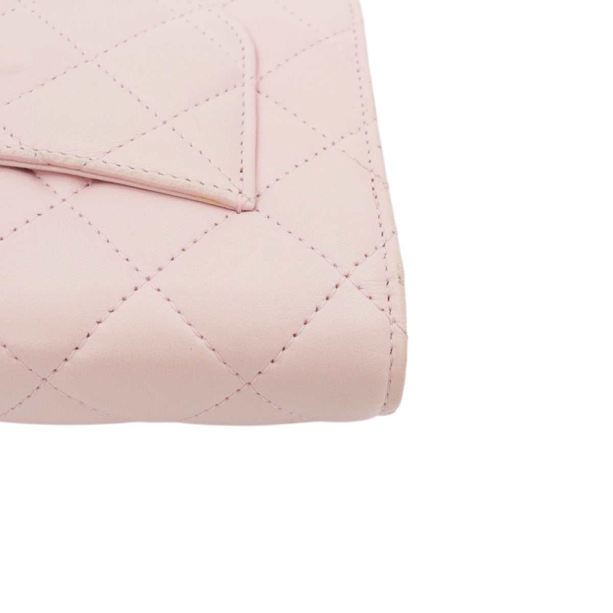 CHANEL Sakura Pink Lambskin Leather Classic Quilted Wallet on Chain (WOC) [Used]