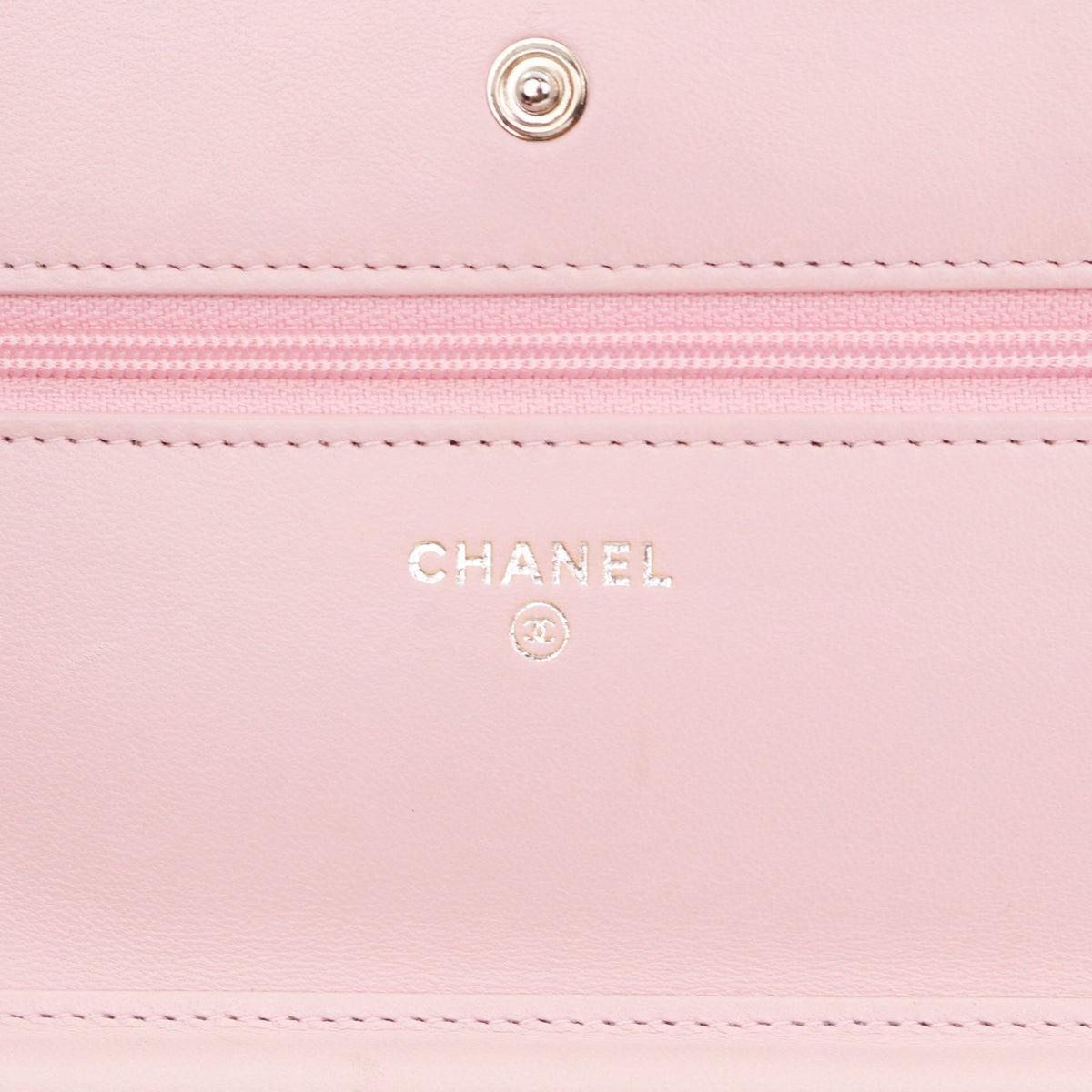CHANEL Sakura Pink Lambskin Leather Classic Quilted Wallet on Chain (WOC) [Used]