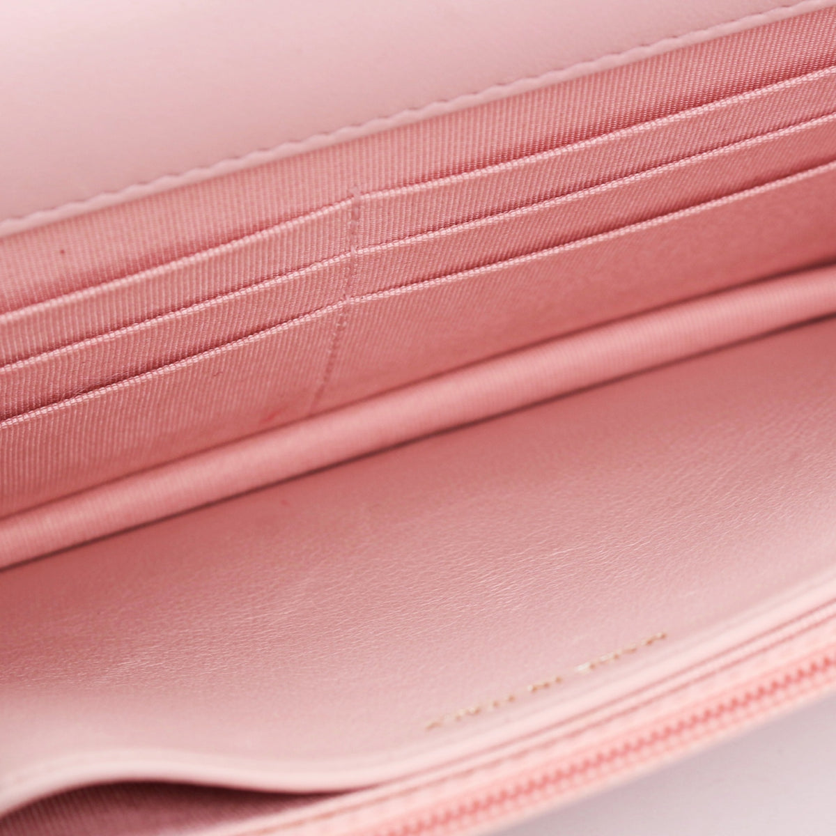 CHANEL Sakura Pink Lambskin Leather Classic Quilted Wallet on Chain (WOC) [Used]